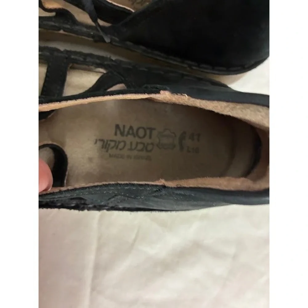 Naot black leather